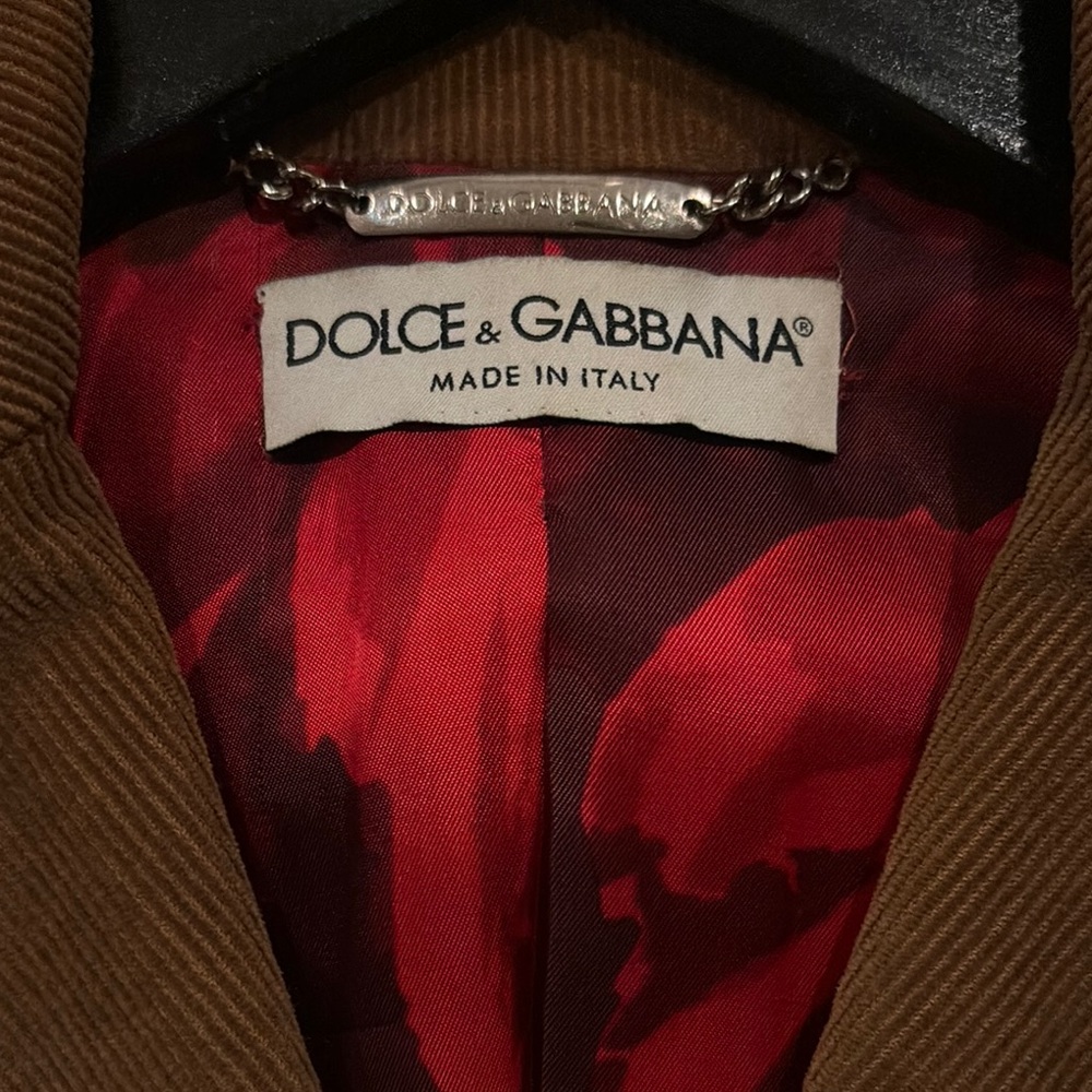 Dolce & Gabbana Brown Blazer with Red Lining - Picture 4 of 16